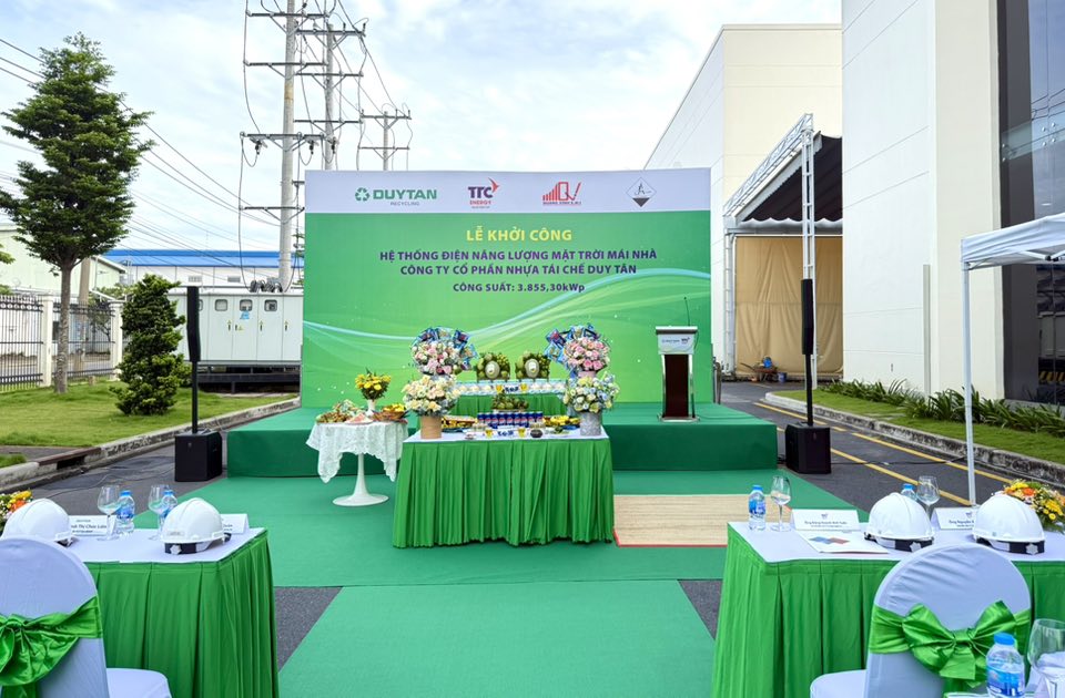 TTC Energy đồng hành cùng DUYTAN Recycling khởi công dự án Điện mặt trời áp mái công suất 3.855 kWp