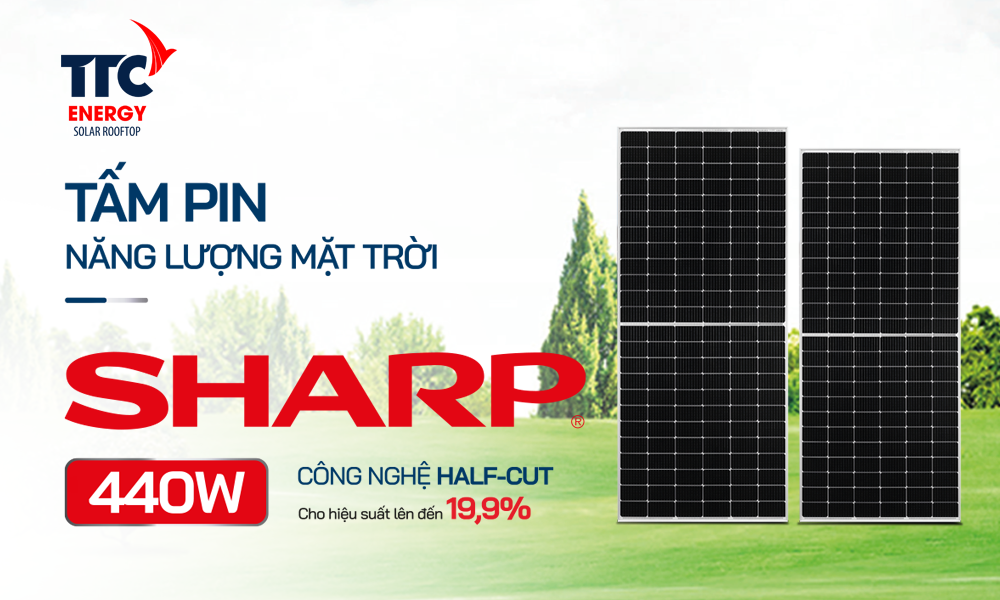 tấm pin năng lượng mặt trời sharp