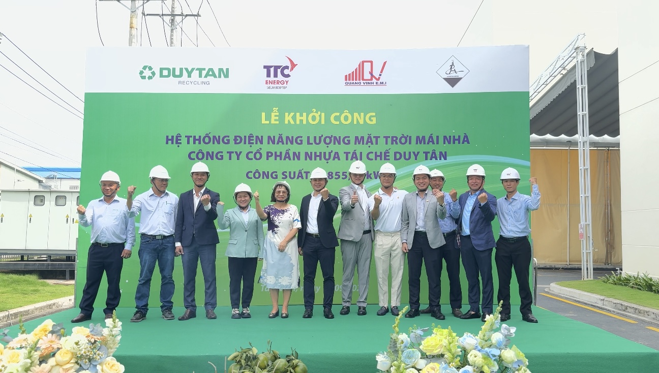 TTC Energy đồng hành cùng DUYTAN Recycling khởi công dự án Điện mặt trời áp mái